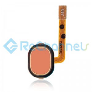 For Samsung Galaxy A20 SM-A205 Fingerprint Sensor Flex Cable Replacement - Orange - Grade S+