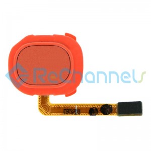 For Samsung Galaxy A20e SM-A202 Fingerprint Sensor Flex Cable Replacement - Coral - Grade S+
