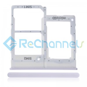 For Samsung Galaxy A20e SM-A202 SIM Card Tray Replacement (Dual SIM) - White - Grade S+