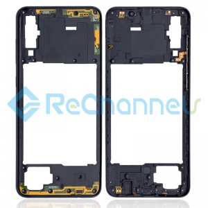 For Samsung Galaxy A70 SM-A705 Middle Frame Replacement - Black - Grade S+