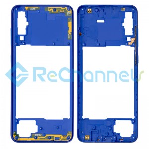 For Samsung Galaxy A70 SM-A705 Middle Frame Replacement - Blue - Grade S+