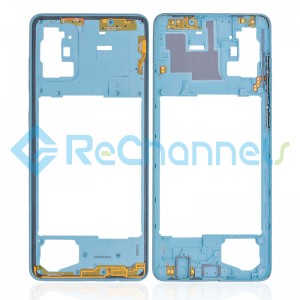 For Samsung Galaxy A71 SM-A715 Middle Frame Replacement - Blue - Grade S+