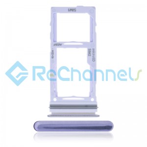 For Samsung Galaxy A72 SM-A725 SIM Card Tray Replacement (Dual SIM) - Purple - Grade S+