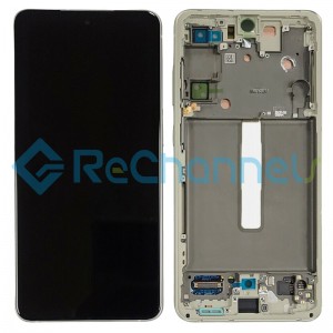 Samsung Galaxy S21 FE 5G LCD Screen and Digitizer Assembly with Frame Replacement - Green/Olive - Grade S+