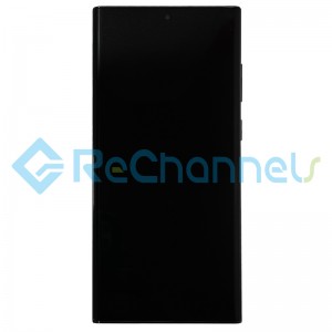 For Samsung Galaxy S22 Ultra 5G LCD Screen and Digitizer Assembly with Frame Replacement - Black - Grade S+