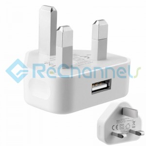 For Apple iPhone 6 Adapter (UK Plug) - White - Grade S+