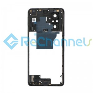 For Xiaomi Redmi Note 10 Pro Max Middle Frame Replacement - Black - Grade S+