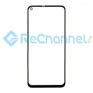 For Xiaomi Redmi Note 9 5G Front Glass Lens Replacement - Black - Grade S+