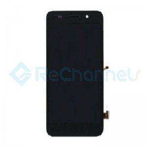 For Huawei Y6 LCD Screen and Digitizer Assembly with Front Housing Replacement - Black - Grade S
