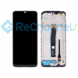 For Xiaomi Redmi 10C LCD Screen and Digitizer Assembly with Front Housing Replacement - Black - Grade S+