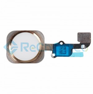 For Apple iPhone 6S/iPhone 6S Plus Home Button Assembly with Flex Cable Ribbon Replacement - Gold - Grade S+