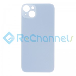 For Apple iPhone 14 Plus Battery Door Replacement (Small Hole) - Blue - Grade S+
