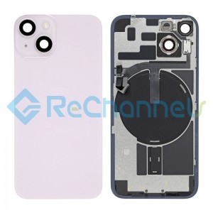 For Apple iPhone 14 Plus Rear Housing with Battery Door Replacement - Starlight - Grade S+