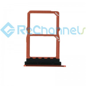 For Huawei P30 SIM Card Tray Dual Card Version Replacement - Orange - Grade S+