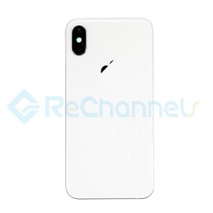 For Apple iPhone XS Rear Housing with Battery Door Replacement - Silver - Grade S+