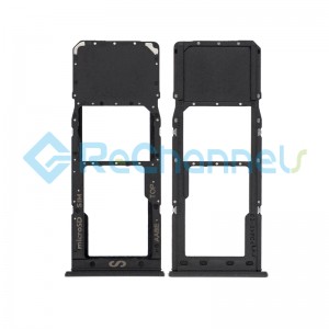 For Samsung Galaxy A02 SM-A022 SIM Card Tray Replacement (Single SIM) - Black - Grade S+
