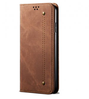 Protecting Cases for iPhone\Samsung\Huawei Models (Imitation Leather) - Brown