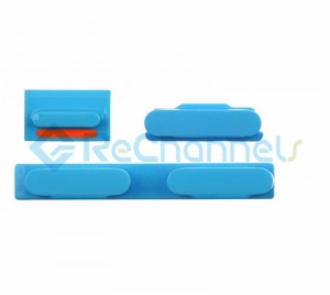 For Apple iPhone 5C Side Keys Replacement - Blue - Grade S+	