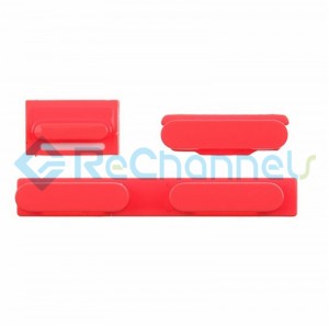 For Apple iPhone 5C Side Keys Replacement - Red - Grade S+	