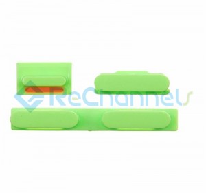 For Apple iPhone 5C Side Keys Replacement - Green - Grade S+