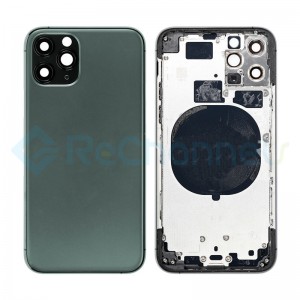 For Apple iPhone 11 Pro Rear Housing with Battery Door Replacement - Midnight Green - Grade S+