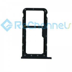 For Huawei P20 Lite SIM Card Tray Dual Card Replacement - Black - Grade S+