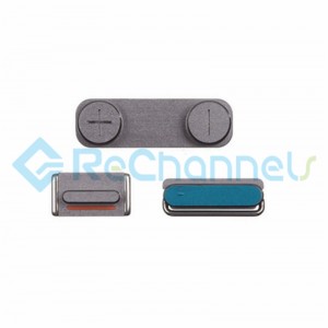 For Apple iPhone 5S Side Keys Replacement - Gray - Grade S+