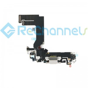 For Apple iPhone 13 Mini 5.4" Charging Port Flex Cable Replacement - White - Grade S+
