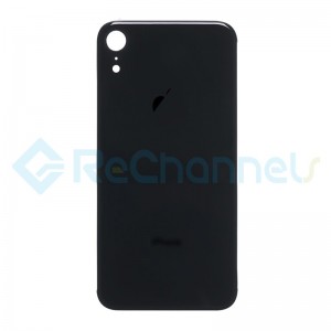 For Apple iPhone XR Battery Door Replacement - Black - Grade S+