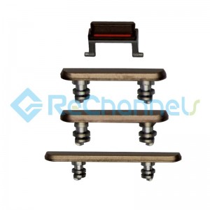 For Apple iPhone XS Max Side Buttons Set  Replacement -Gold- Grade S+