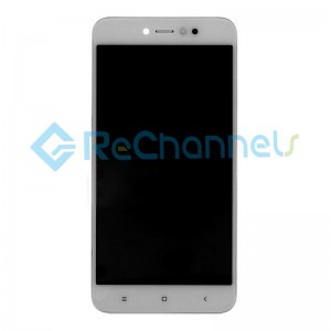 For Xiaomi Redmi Note 5A LCD Screen and Digitizer Assembly with Front Housing Standard Version Replacement - White - Grade R