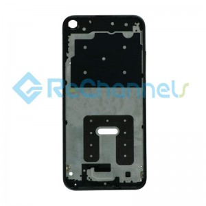 For Huawei P40 Lite E Front Housing Replacement - Black - Grade S+