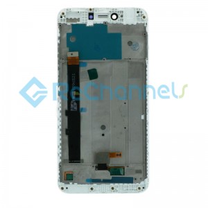For Xiaomi Redmi Note 5A LCD Screen and Digitizer Assembly with Front Housing Standard Version Replacement - White - Grade S