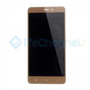 For Xiaomi Redmi 4X LCD Screen and Digitizer Assembly with Front Housing Replacement - Gold - Grade S