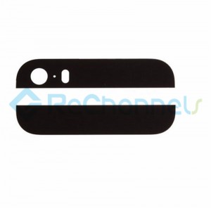 For Apple iPhone 5S Top and Bottom Glass Cover Replacement - Black - Grade R