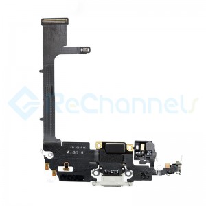 For Apple iPhone 11 Pro Charging Port Flex Cable Replacement - Silver - Grade S+
