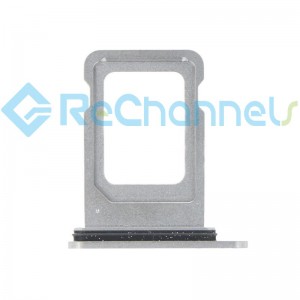 For Apple iPhone 13 Pro Max 6.7" SIM Card Tray Dual Card Version Replacement - White - Grade S+