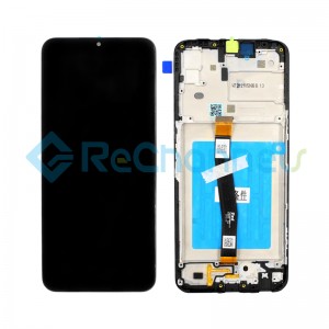 For Samsung Galaxy A22 5G SM-A226 LCD Screen and Digitizer Assembly with Frame Replacement - Black - Grade S+