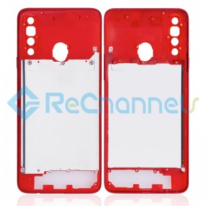 For Samsung Galaxy A20s SM-A207 Middle Frame Replacement - Red - Grade S+
