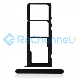For Samsung Galaxy A21 SM-A215 SIM Card Tray Replacement (Dual SIM) - Black - Grade S+