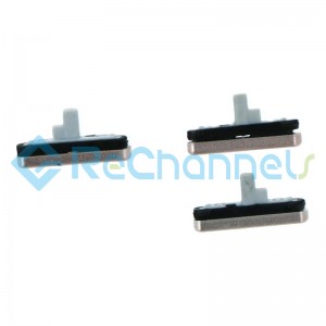 For Samsung Galaxy A5 2017 SM-A520/A7 2017 SM-A720 Side Keys Replacement (3pcs/set) - Peach - Grade S+