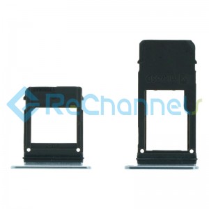 For Samsung Galaxy A5 2017 SM-A520 SD and SIM Card Tray Replacement (Single SIM) - Blue - Grade S+