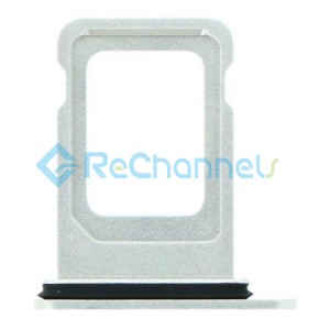 For iPhone 12 Sim Card Tray Replacement- Single Version-White-Grade S+