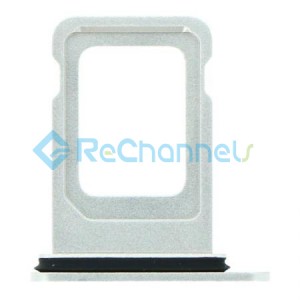 For iPhone 12 Sim Card Tray Replacement- Single Version-White-Grade S+