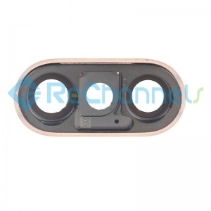 For Apple iPhone XS Max Rear Facing Camera Bracket with Lens Replacement - Gold - Grade S+