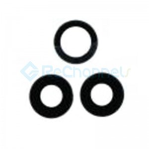 For Apple iPhone 11 Pro Max Rear Camera Lens Replacement (3pcs/set) - Black - Grade S+