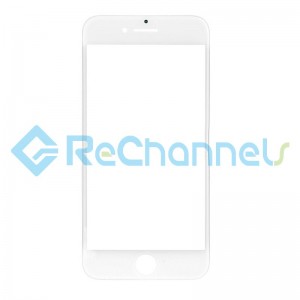 For Apple iPhone 8 Glass Lens with Frame Replacement - White - Grade S+