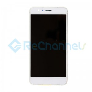 For Huawei Honor 8 LCD Screen and Digitizer Assembly with Front Housing Replacement - White - Grade S+