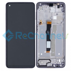 For Motorola Moto G Power 2021 XT2117 LCD Screen and Digitizer Assembly with Frame Replacement - Gray - Grade S+
