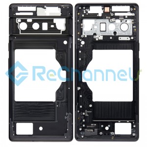 For Google Pixel 6 Pro Middle Frame Replacement - Black - Grade S+